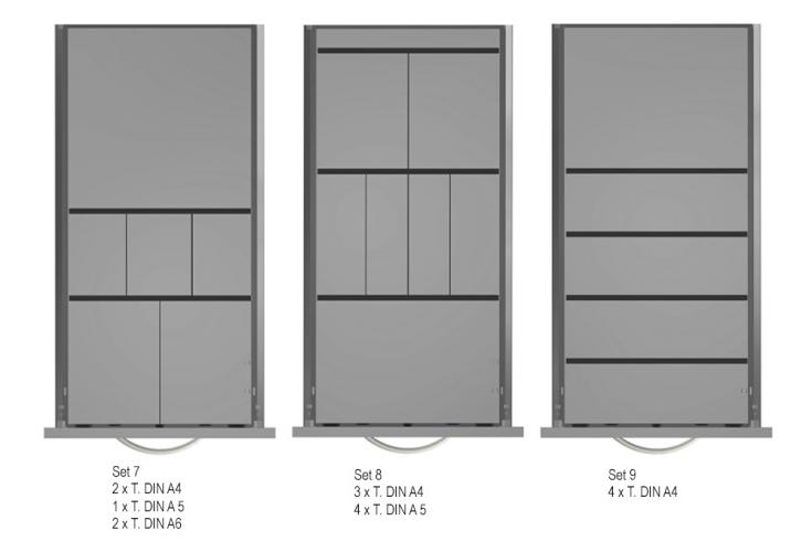 Schubladen-Sets für Container 800 mm tief